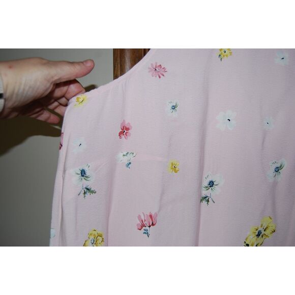 LOFT PLUSS 22W WOMENS PINK SHEATH DRESS WITH FLOWERS NWT - Picture 4 of 6